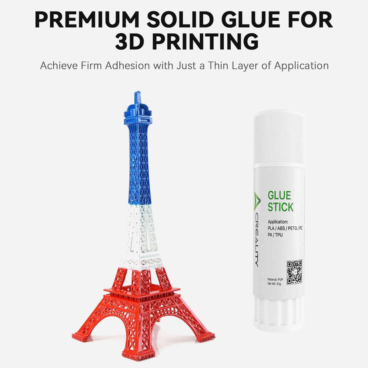 Creality 3D Printer Glue Stick Warping Reducing 3D Printer Glue Stick for Hot Bed 3D Printer Bed Adhesive PVP Solid 3D Print Glue Stick for PLA/ABS/PETG/PC/PA/TPU (Pack of 2) Creality