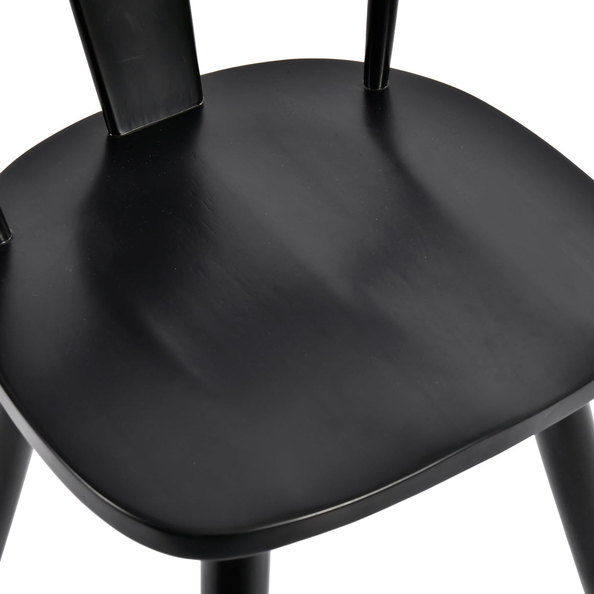 DUHOME Black Wood Wishbone Dining Chairs Set of 4,Mid Century Wishbone Dining Chairs Oak Wooden Kitchen & Dining Room Chairs DUHOME