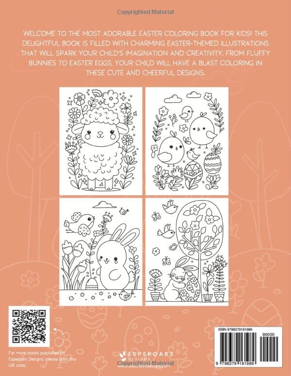 Cute Easter Coloring Book for Kids: Fun Kids Easter Basket Stuffer and Gift for Toddler Boys and Girls WoodArtSupply
