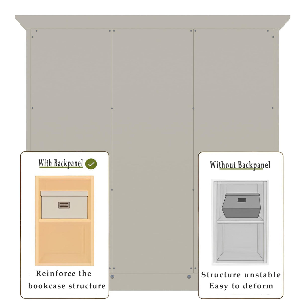 OSCHF Wooden Cube Shelf Bookcase - Modern 3 Tiers Floorstanding Open Bookshelf with Base for Home and Office, 9 Cubes Storage Cabinet, Warm White OSCHF