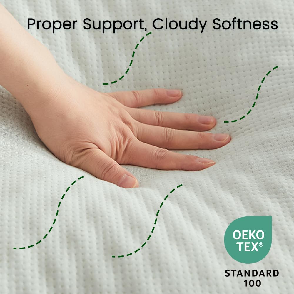 Mattress Topper Queen Size Mattress Pad,Viscose Made from Bamboo Mattress Cover,Pillow Top Mattress Topper for Back Pain Relief,Waterproof,Soft Mattress Pad(60x80 inch, White) QUIETSEA