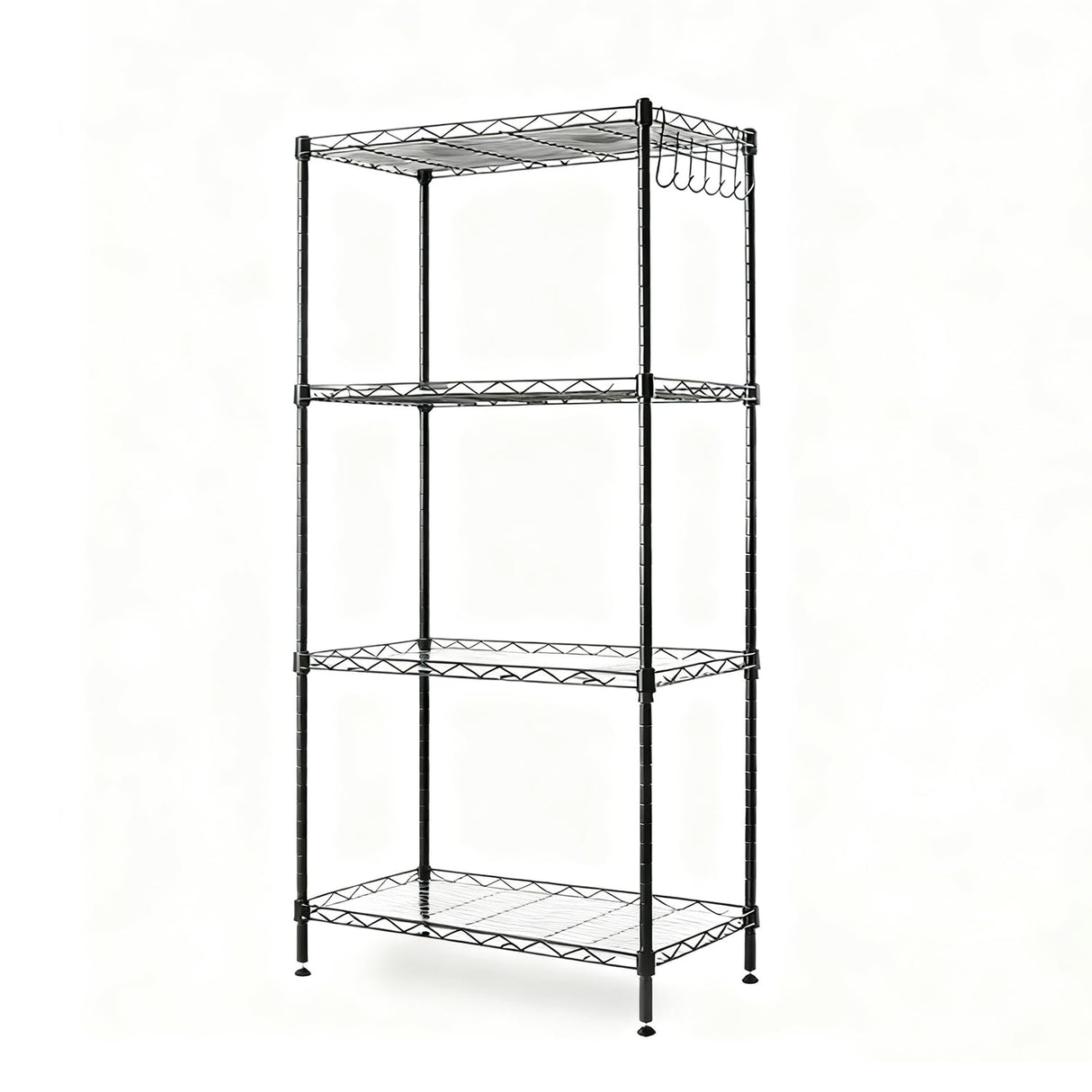 Storage Shelves 4-Shelf Shelving Metal Storage Rack Adjustable Heavy Duty Shelves, 22" L×12" W×42" H,1000 lb Capacity for Pantry, Office, Closet and Garage Shelves,Black Generic