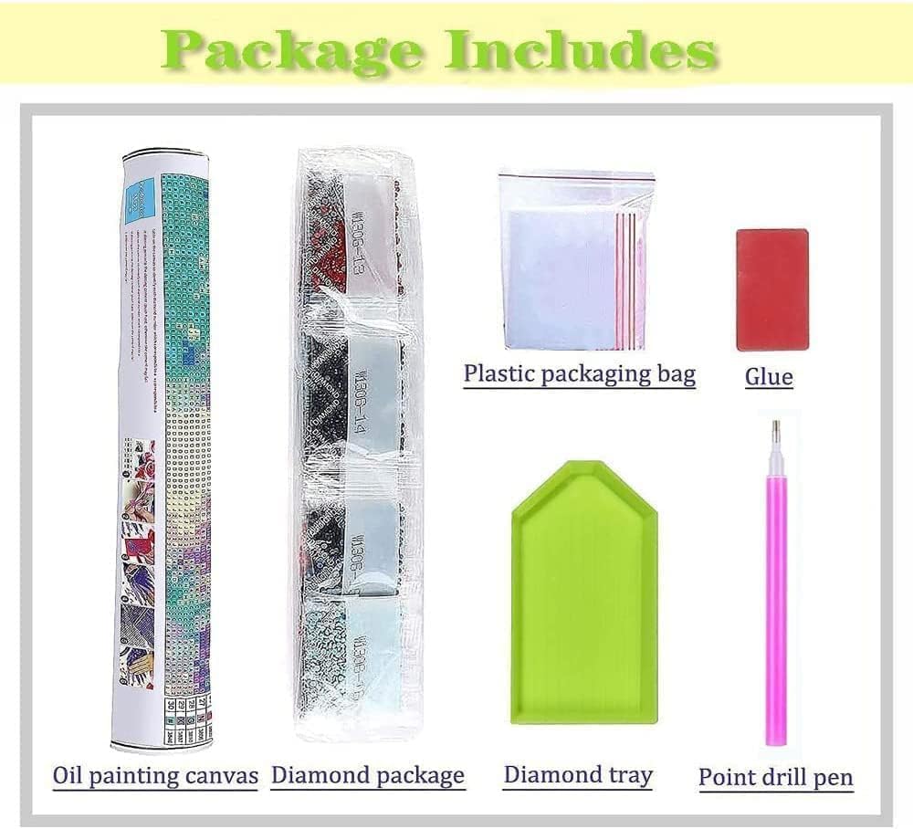 RYMILIE Birds Diamond Art Painting Kits for Adults, Full Drill Diamond Dots Paintings for Beginners, Round 5D Paint with Diamonds Pictures Gem Art Painting Kits DIY Crafts Kits RYMILIE