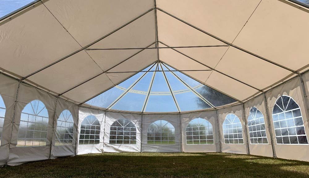 DELTA 40'x21' PVC Marquee Tents for Parties, Large Party Tent, Outdoor Wedding Tent, Heavy Duty Fire Retardard Waterproof Canopy, Carpas para Fiestas, Outdoor Event + Storage Bags DELTA