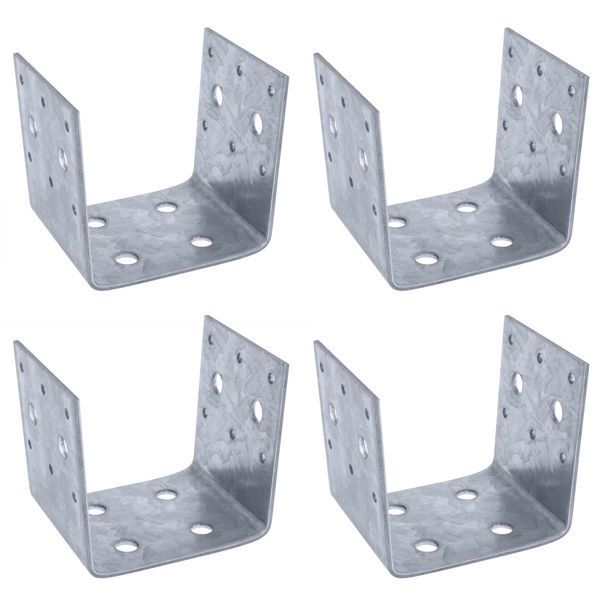 eoere 4 PCS Half Post Base, Fit 4 x 4 Post Anchor Connector, Deck Framing Brackets Support, Inner Size 3-1/2", Thickness 1/2" eoere