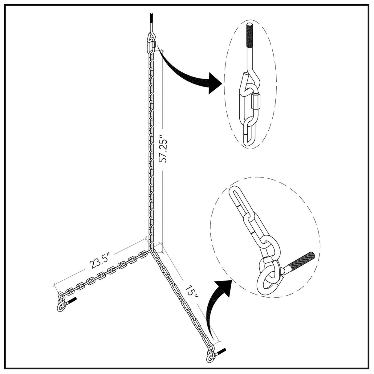 Cambridge Casual Solid Wood Bentley Porch Swing, Black Cambridge Casual