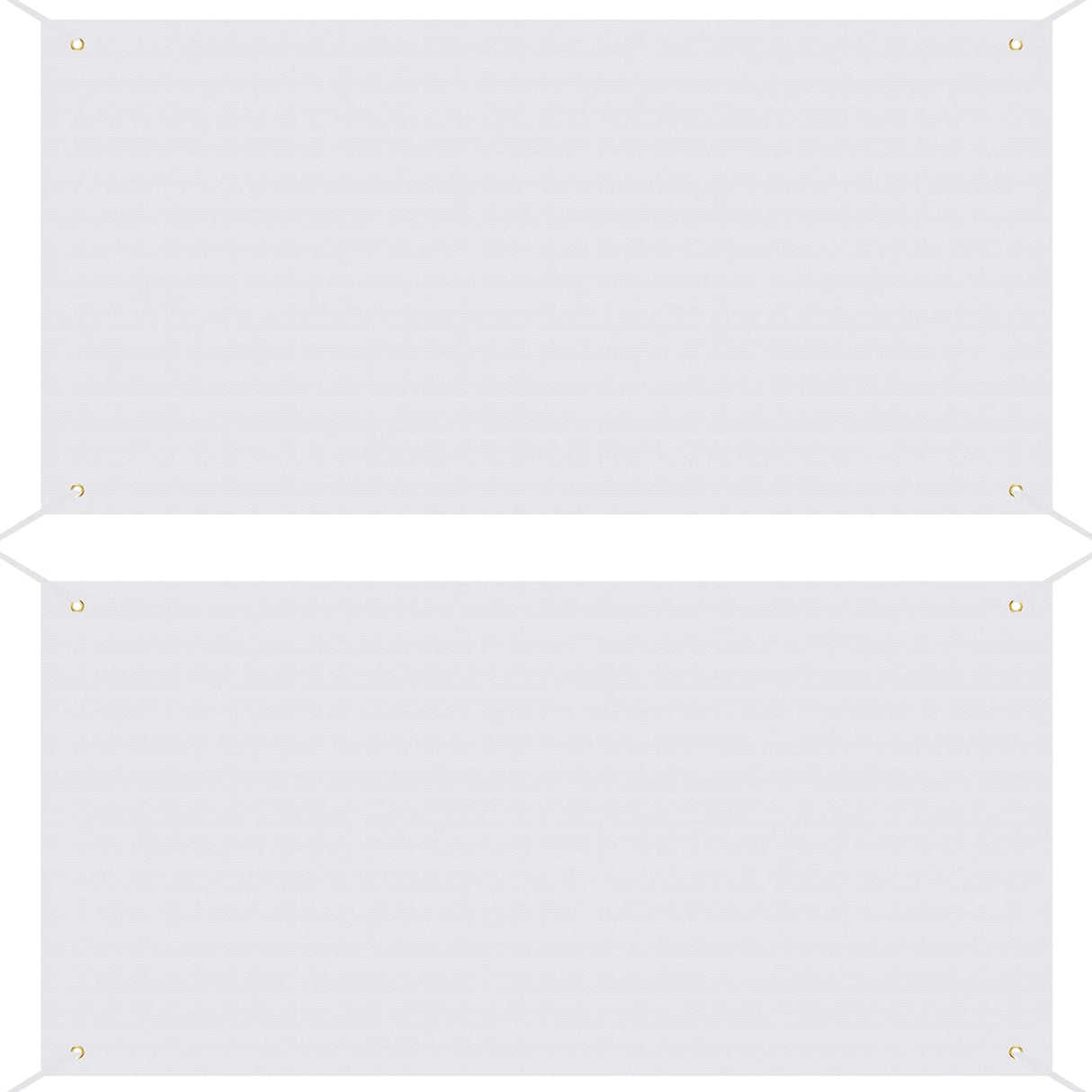 2 Pack Large Blank Banners, SUMERSHA 2 x 4 Feet Polyester Oxford Cloth White Banner with Hanging Rope for Wall Signs, DIY Painting, and Writing, Indoor Outdoor Display and Party Decoration SUMERSHA