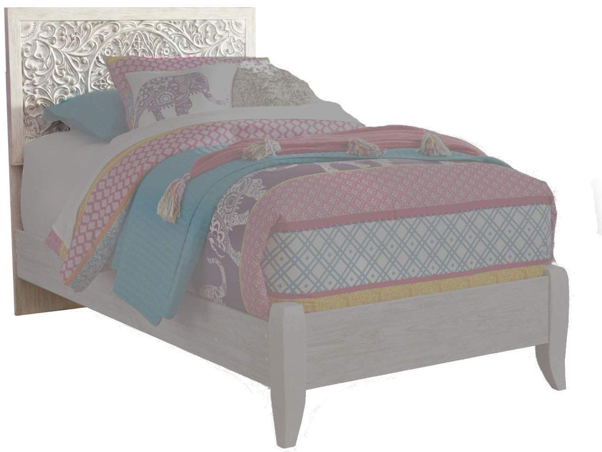 Signature Design By Ashley Paxberry Twin Boho Headboard, Distressed White Signature Design by Ashley
