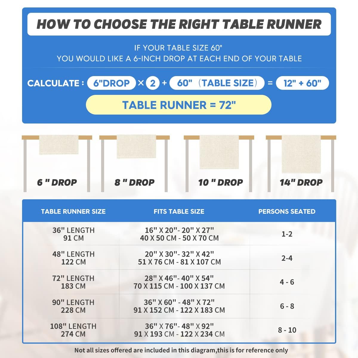 Artoid Mode Boho Bohemia Style Orange Table Runner, Country Rustic Farmhouse Magical Fall Kitchen Dining Table Decoration for Home Party Decor 13x72 Inch Artoid Mode