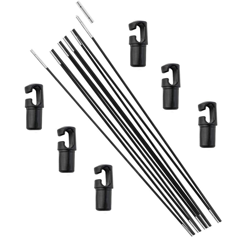 Upper Bounce Fiber Glass Rods Replacement for Top-Ring Enclosure with 8 Pole Caps – Trampoline Net Support Rods for 12' Round Trampolines - Anti-Rust Fiber Glass Rods for Outdoor Trampolines Upper Bounce