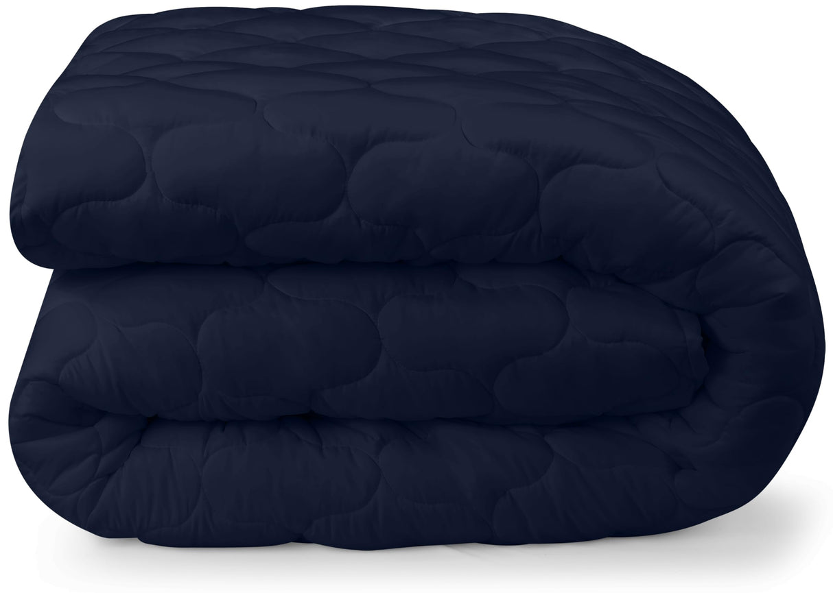 Utopia Bedding Waterproof Mattress Protector, Twin Mattress Pad, Quilted Fitted Cover Stretches up to 16 Inches Deep (Navy) Utopia Bedding