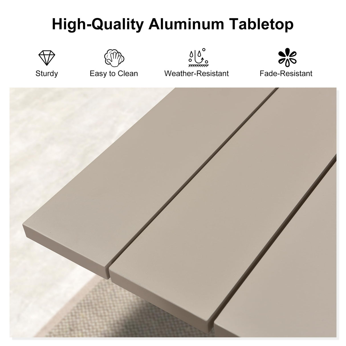 PURPLE LEAF 11 Pieces Outdoor Dining Set with Patio Aluminium Dining Table and Wicker Rattan Chairs Modern Furniture Cushions Sets for Backyard Indoor Decor Kitchen Champagne PURPLE LEAF