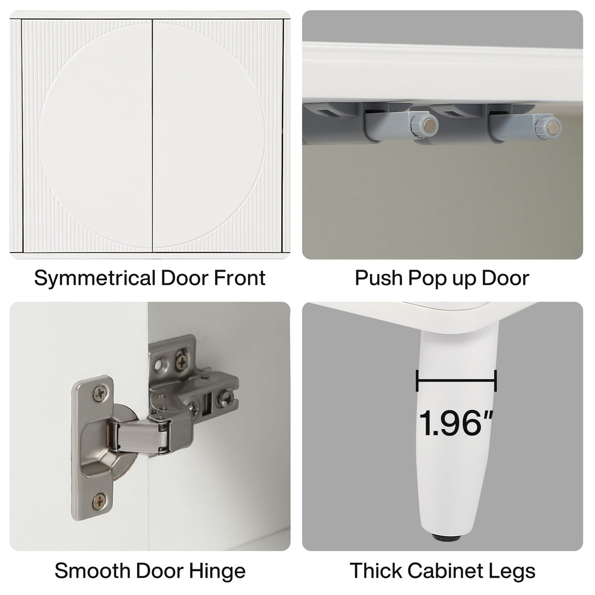 Tribesigns Buffet Cabinet Sideboard with Storage, 59.4-Inch White Storage Cabinet Modern Sideboard Buffet Table with Doors for Living Room Kitchen Dining Room Tribesigns