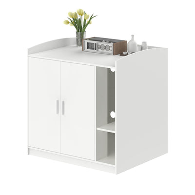 Amunrbrek Litter Robot Enclosure, Litter Robot Cabinet, Modern Automatic Litter Box Enclosure Cover for Litter Robot 3 & 4 (White, Front Entry)