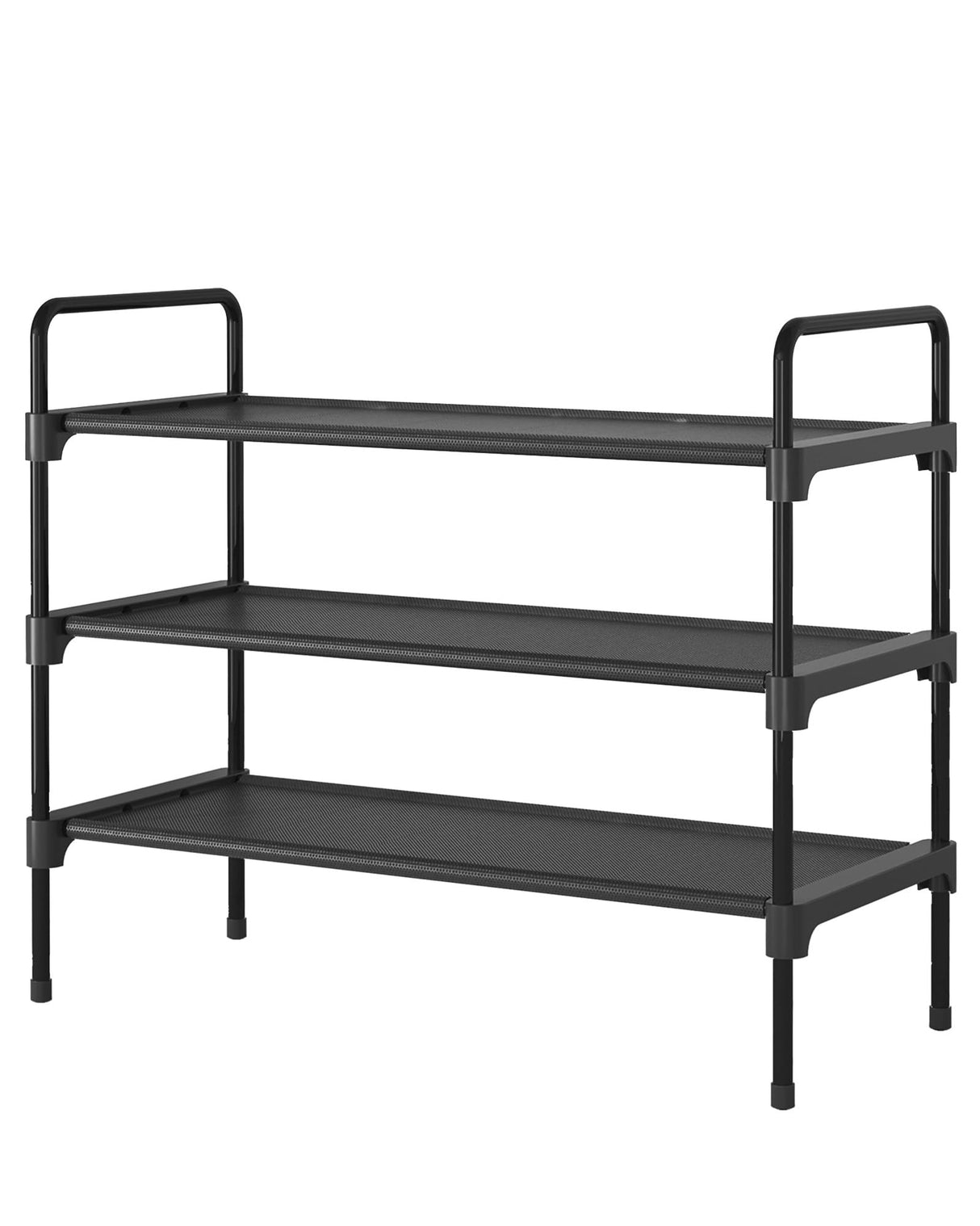 Kitsure Shoe Rack for Closet, Sturdy and Long-Lasting Shoe Shelf, Shoe Rack for Entryway, Personalized DIY Shoe Organizer, Shoe Rack Organizer for Space-Saving, 27.6" x 11.8" x 22.6", Black Kitsure