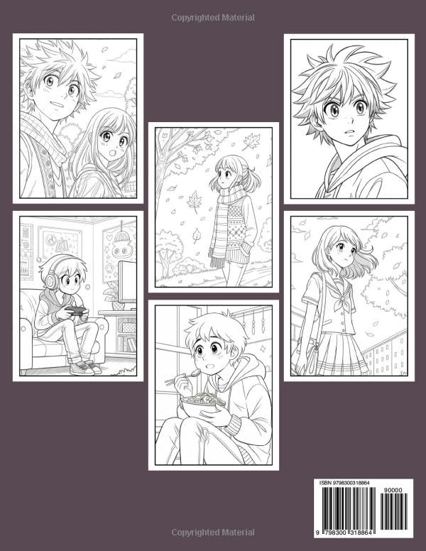 Anime Coloring Book for Teens: 50 Stunning Pages of Japanese Anime Characters, Kawaii Girls in Fashion Styles, And Manga Art To Color For Teenagers and Adults Majosta