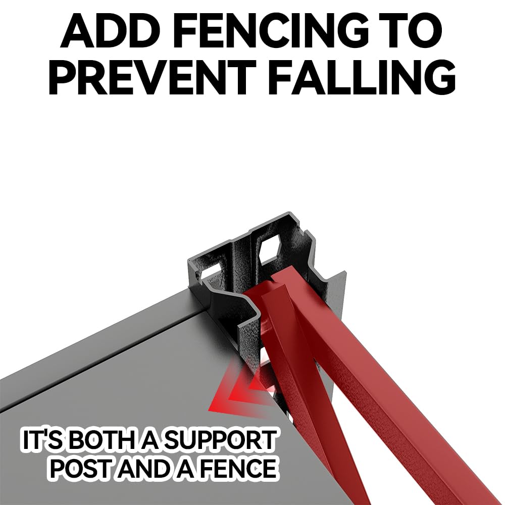 Notmise 67" W Metal Shelves, 4200LBS Heavy Duty Garage Shelving, Adjustable Garage Shelves, Shelving Units and Storage, Shelf, for Basement Workshop, 67" W×63" H×19.6" D, Black Notmise