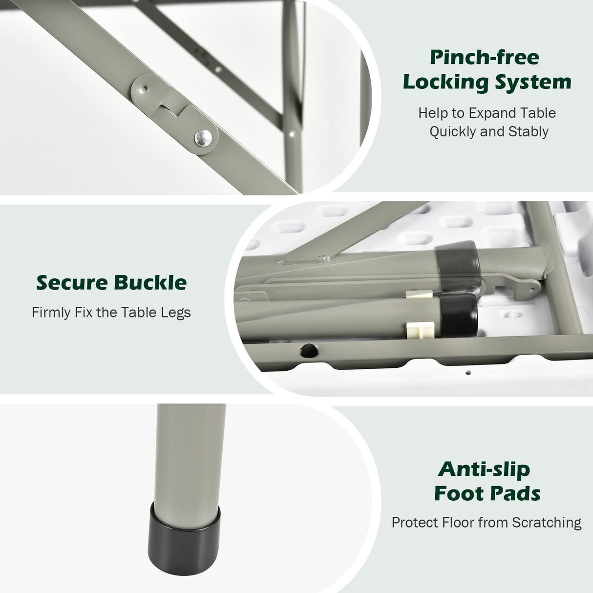 GYMAX Mahjong Table, Folding Square 4 Player Card Table with Cup Holders & Chip Trays, Portable Board Game Domino Table for Mahjong, Poker Blackjack GYMAX