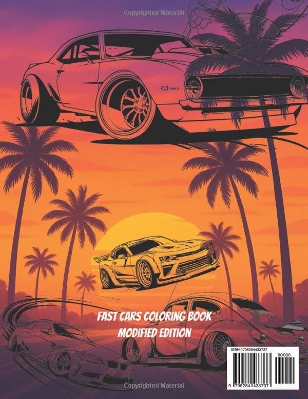 Modified Cars Coloring Book Volume 2: Fuel Your Imagination with 50 Modified Cars | JDM Icons, German Tuners, Italian Exotics plus more | Perfect for All Ages (Fast Cars Coloring Book) WoodArtSupply