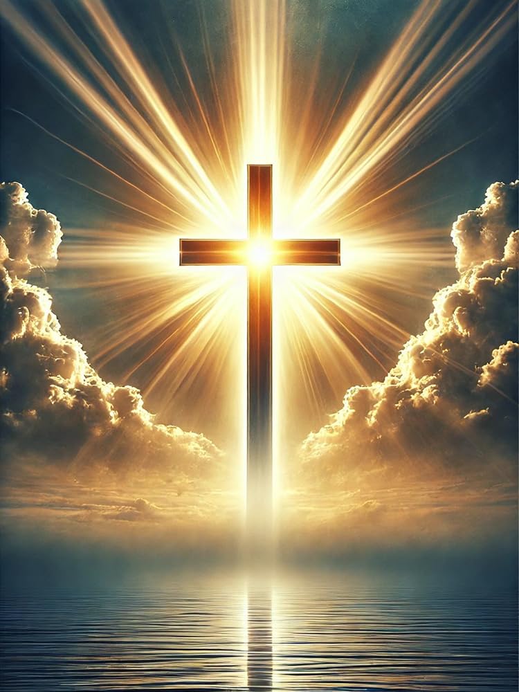 TOPMCYSG Jesus Cross Diamond Art Kits for Adults,Round 5D Diamond Painting Kits for Beginners,DIY Full Drill Diamond Dots Paintings Picture Christ Religious Gem Art and Crafts Home Wall Decor 12x16 in TOPMCYSG