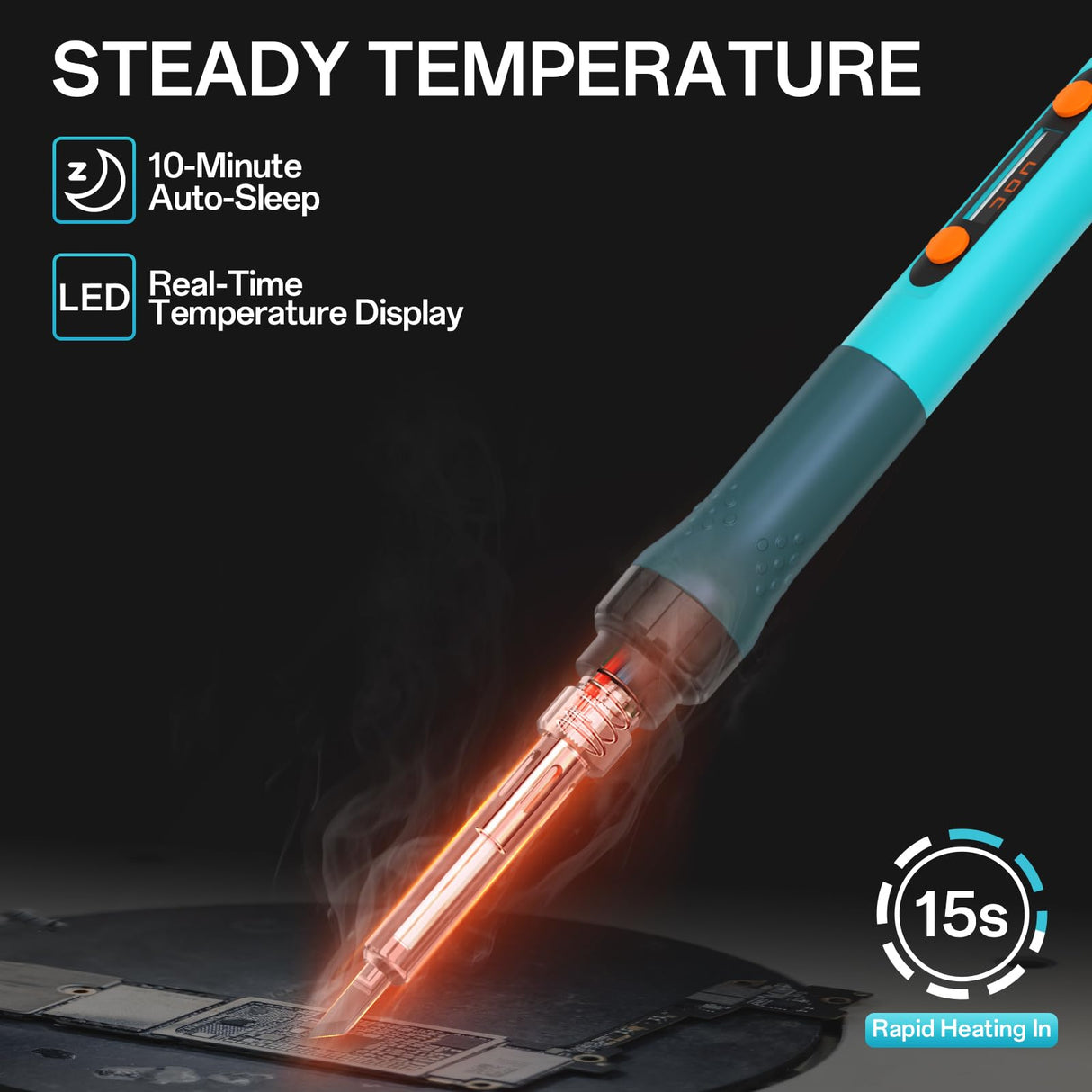 Bakon 90W Soldering Iron Kit, Soldering Practice Kit, 13 In 1 Soldering Electronics Kit, Temperature Adjustment Soldering Station & Solder Wire, 5 Soldering Tips, Desoldering Pump, Tweezers (13 in 1) BAKON