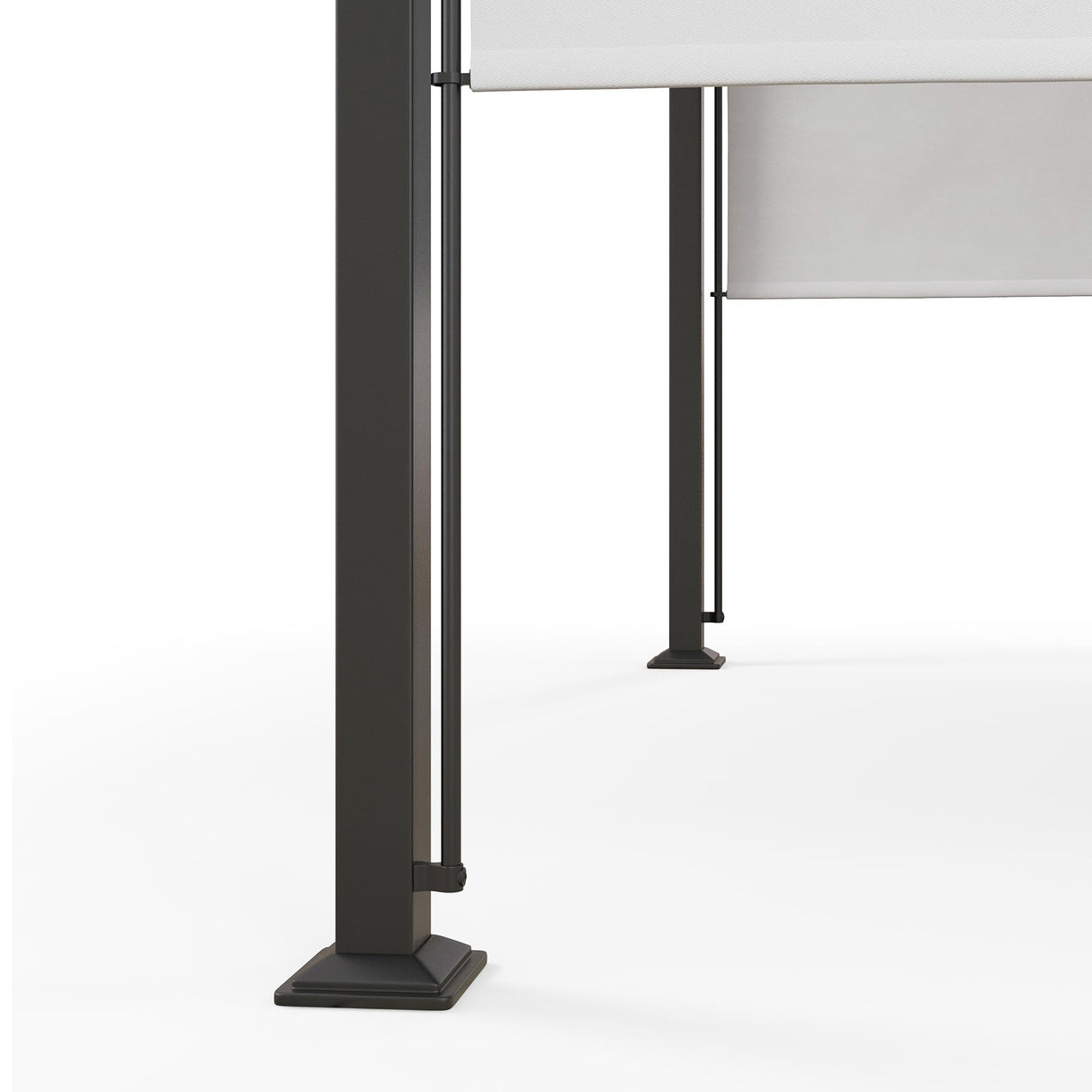 Outsunny 10' x 10' Patio Pergola with Weather-Resistant Steel Frame, Backyard Sun Shade Canopy Cover Shelter for Porch Party, Garden, Grill Gazebo, White Outsunny