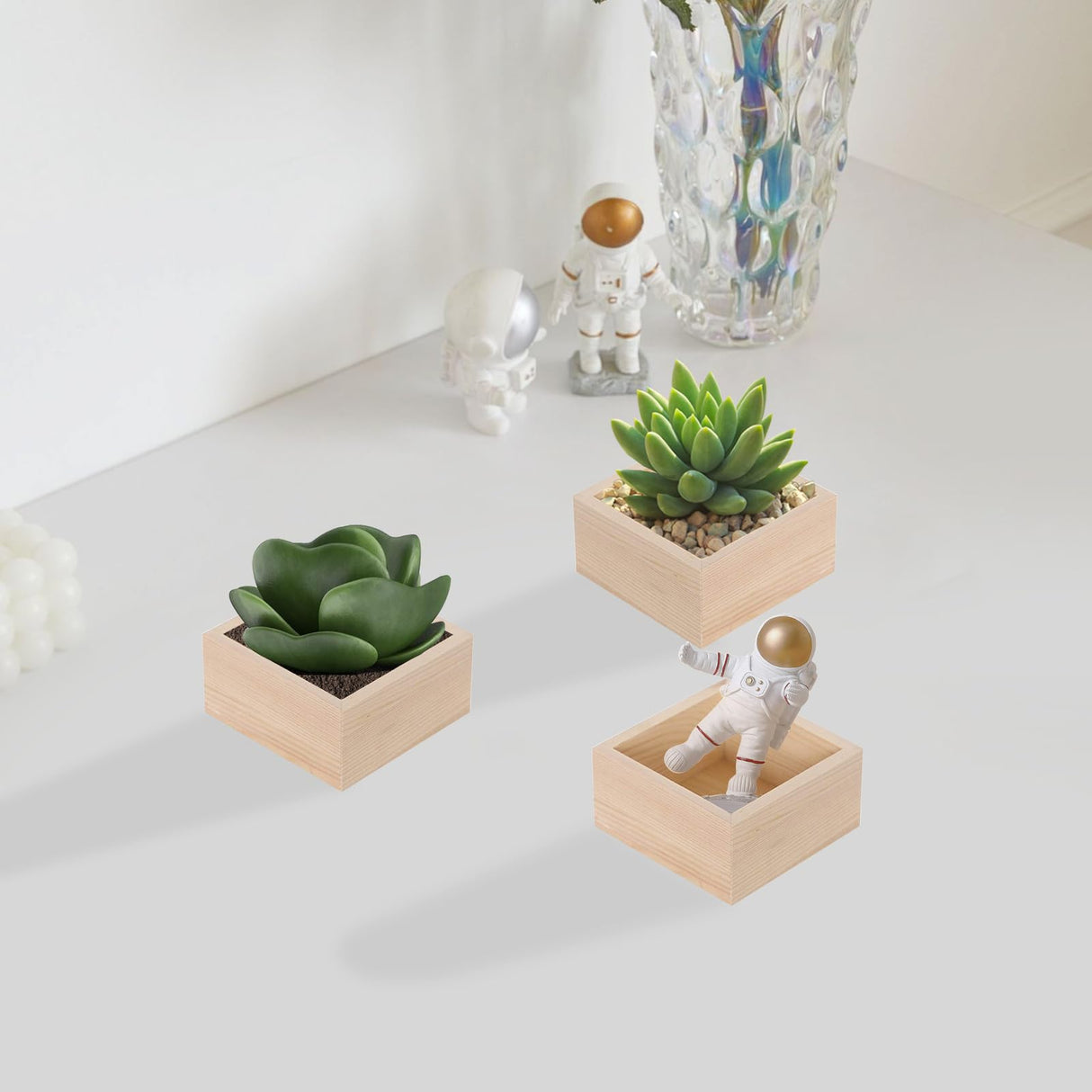 Voittozege 12-Pack Unfinished Wooden Storage Boxes, 4x4x2 inches, Natural Poplar, Square, Flip Top, DIY Voittozege