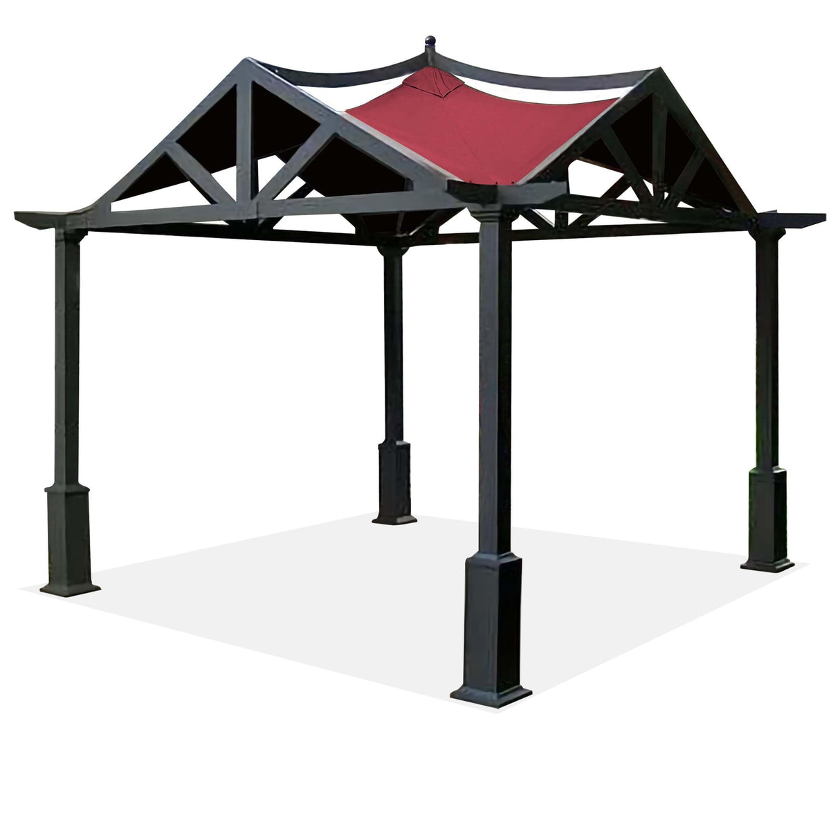 SCOCANOPY Replacement Top Fit for Lowe's Allen Roth 10X10 Ft Gazebo Model #GF-12S039B / GF-9A037X,(Burgundy) SCOCANOPY