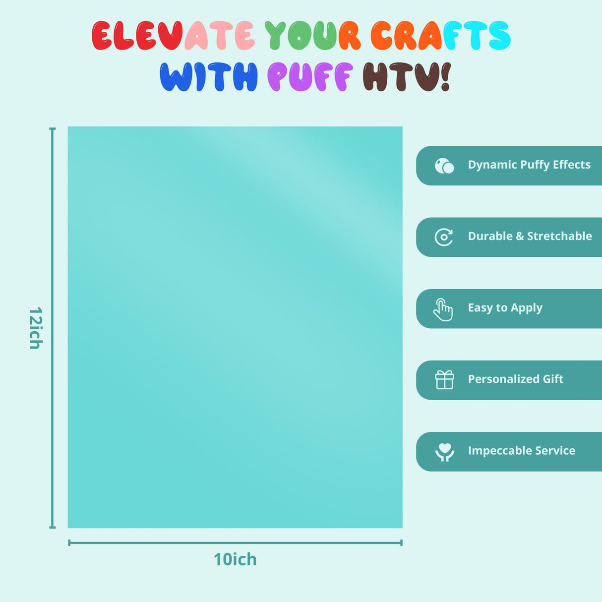HTVRONT Auto Heat Press Machine for T Shirts & HTVRONT 12 Pcs 3D Puff Vinyl Heat Transfer for Cricut & Cameo HTVRONT