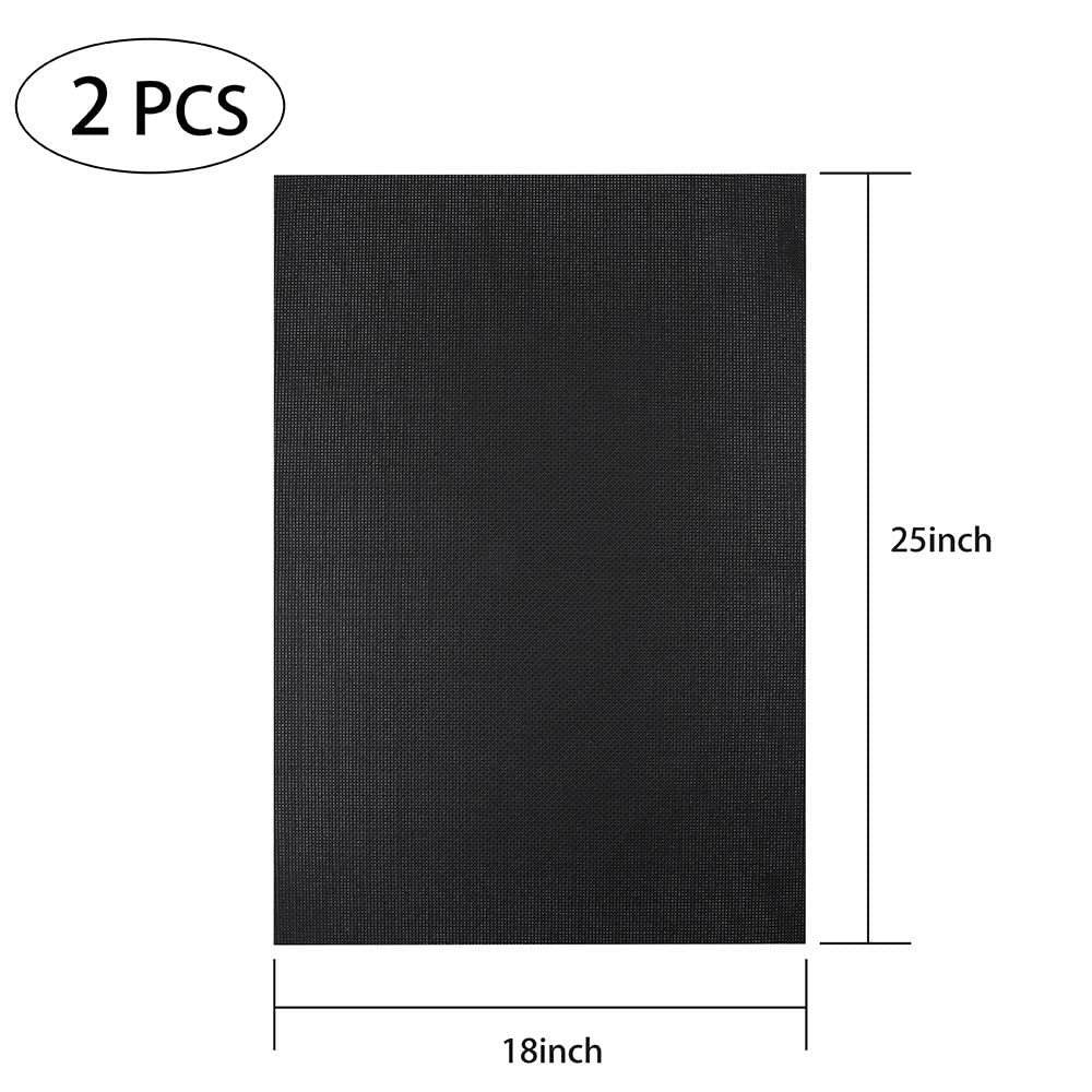 Caydo 2 Pieces 14 Count Classic Reserve Aida Cloth Cross Stitch Cloth, 25 by 18-Inch Big Size, Black Caydo