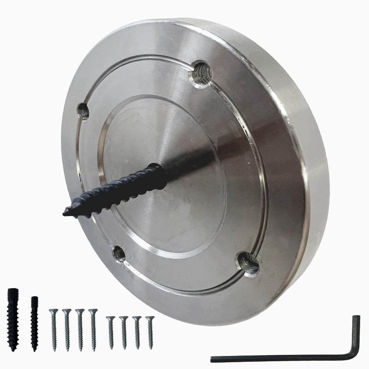 3" Wood Lathe Faceplate with Screw Chuck for 1" x 8TPI Woodworking Spindle HAIDMAEN