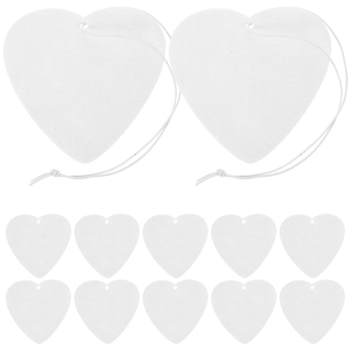 LIFKOME Sublimation Air Freshener Blanks 50pcs DIY Air Freshener Sheets Heart Shape Car Scented Hanging Sheets Felt Air Freshener with Rope for Car Home Decor Ornaments LIFKOME