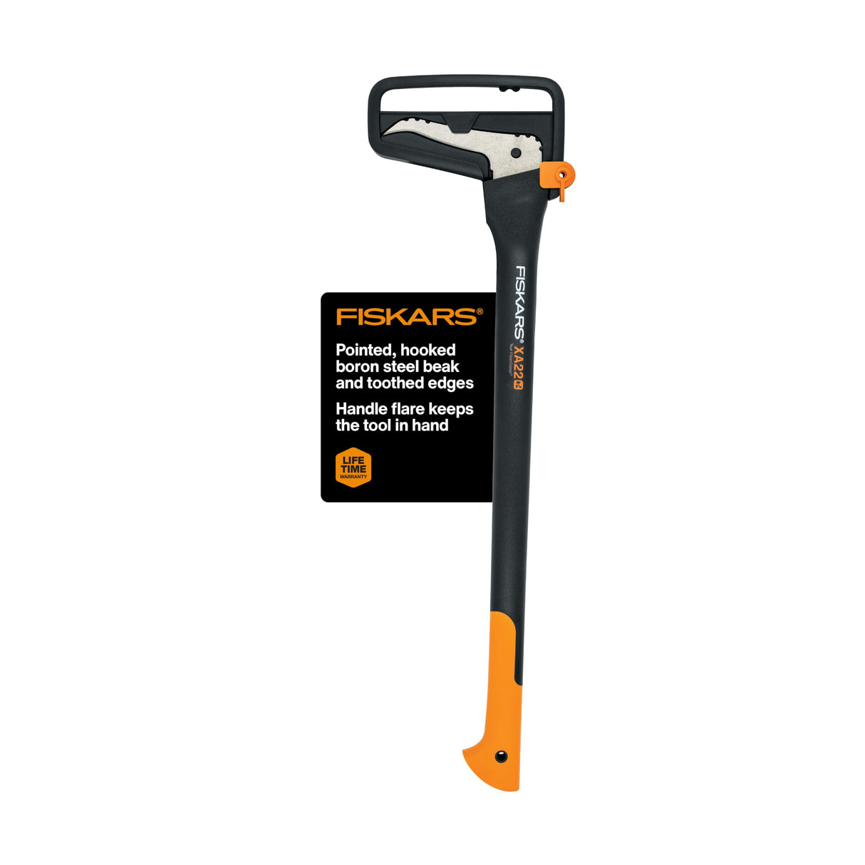 Fiskars 28" Hookaroon Saves Your Back - Lift, Drag, & Load Heavy Rounds of Firewood and Split Wood - Sharp and Lightweight Pick Tool for Logs - Pickaroon Logging Tool - Forestry Tools Fiskars
