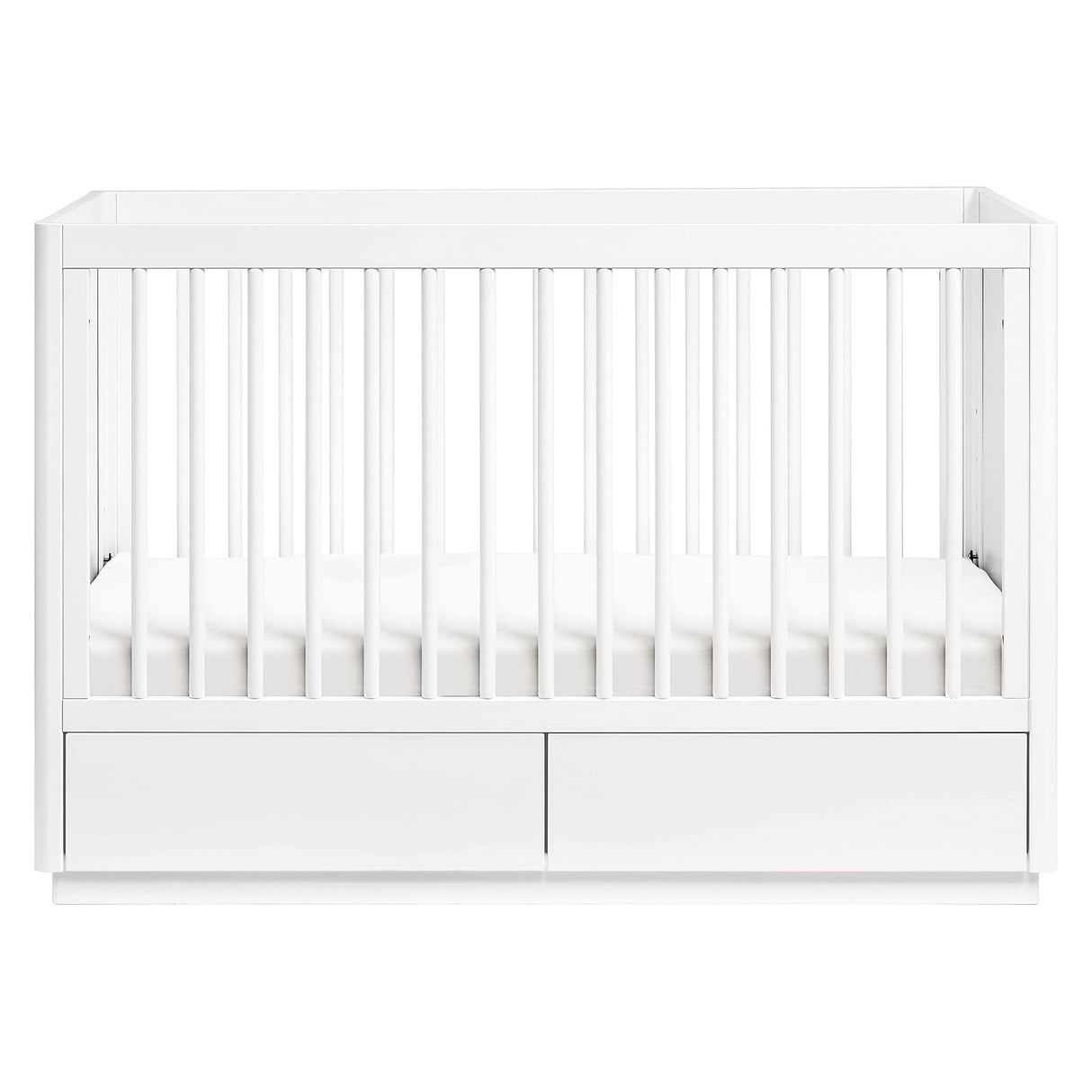 Babyletto Bento 3-in-1 Convertible Storage Crib with Toddler Bed Conversion Kit in White, Undercrib Storage Drawers, Greenguard Gold Certified babyletto