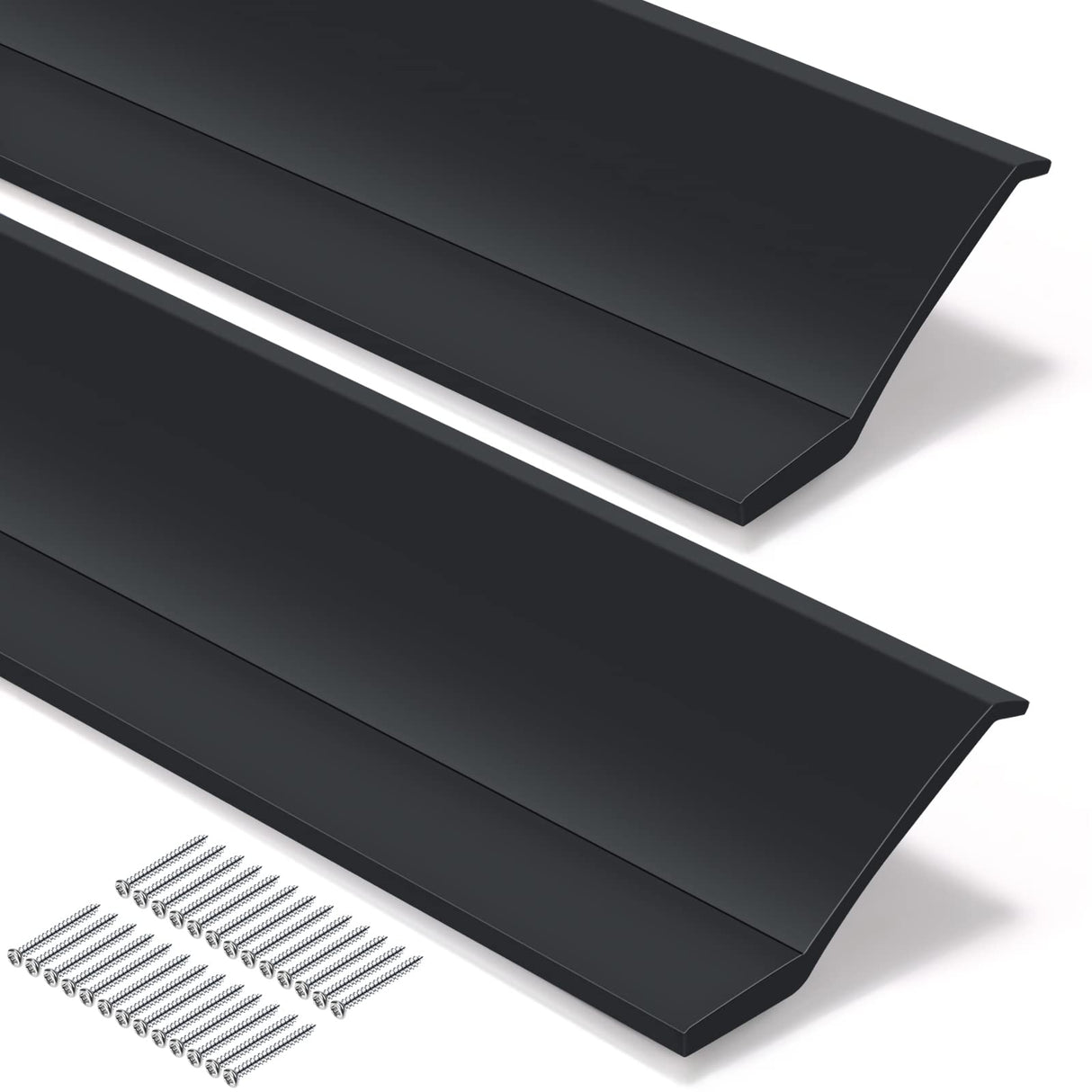 Weatherproofing Garage Door Seals Top and Sides Seal Strip PVC Garage Door Weather Stripping with Screws(Black, 50 ft) Nuogo