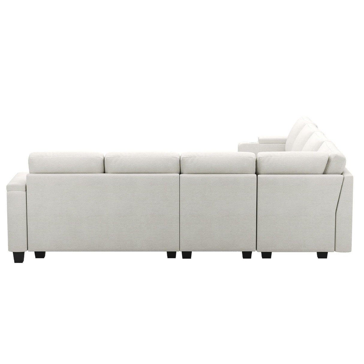 Belffin Modular Sectional Sofa Couch with Storage U Shape Convertible Corner Couches for Living Room White Couch Belffin