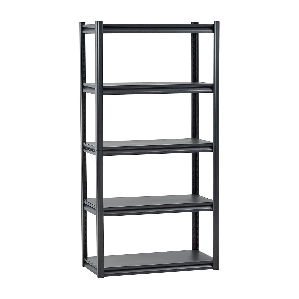 VEVOR Storage Shelves, 2000 lbs, 5 Tier Garage Storage Shelving, 16" D x 32" W x 63" H Adjustable Metal Shelves for Garage Shelves Utility Rack Shelf, Ideal for Kitchen, Warehouse, Basement, Black VEVOR