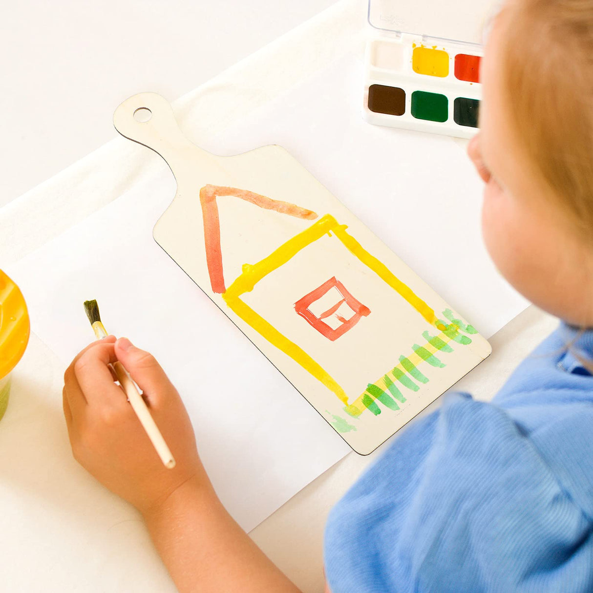 Marsui 12 Pieces Mini Wooden Cutting Board Christmas DIY Chopping Board with Handle Thanksgiving Craft Paddle Board for Home Kitchen Cooking Vegetables Decor(11.8 x 4.3 Inch) Marsui