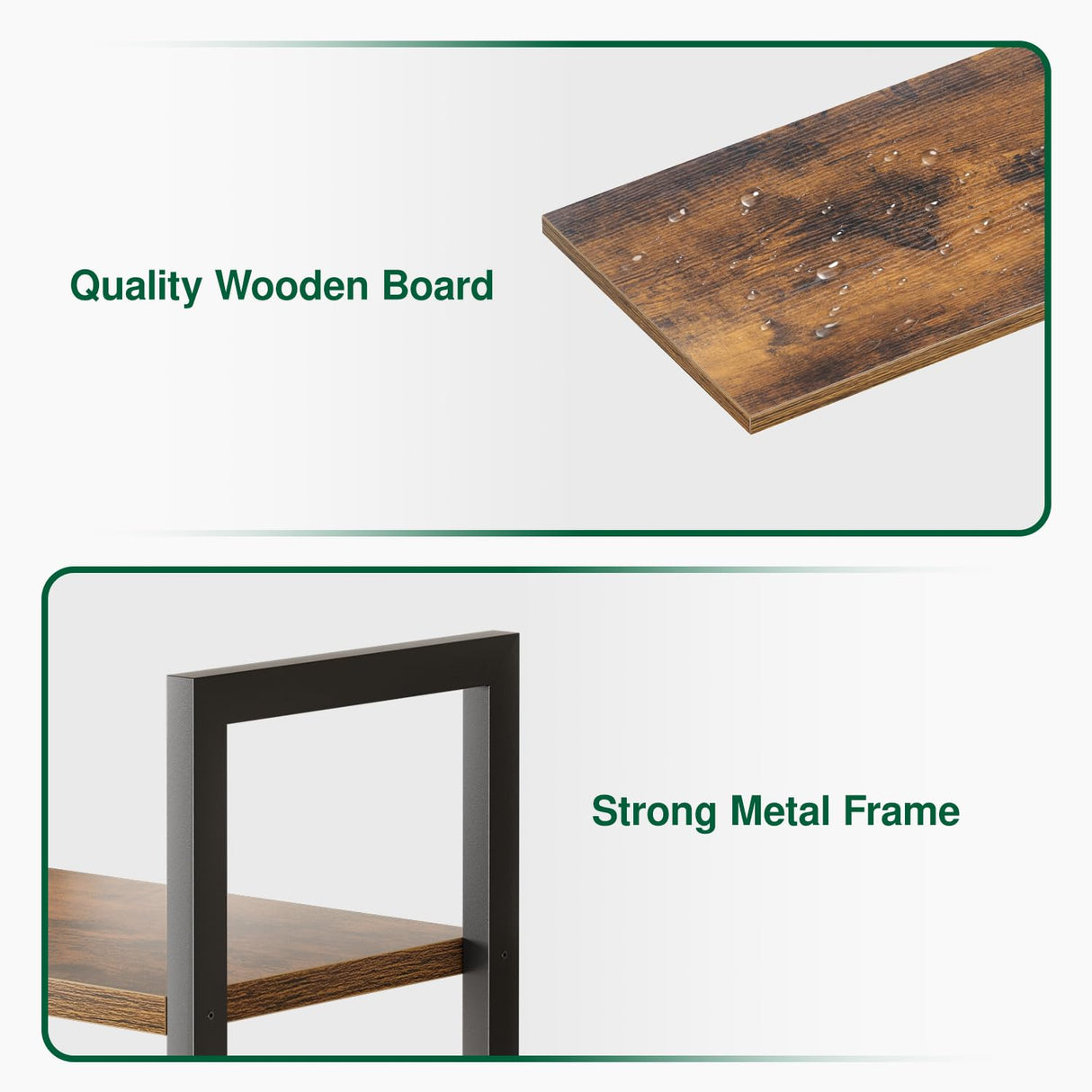 OTK Triple Column 5 Tier Bookshelf, Large Bookcase with 14 Open Display Shelves, Adjustable Industrial Book Shelf with Baffles, Wide Bookshelves for Bedroom, Living Room and Home Office, Rustic Brown OTK