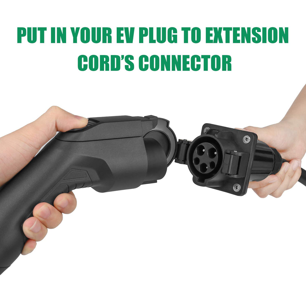 32A 20 Feet EV Charger Extension Cord for J1772 Electric Vehicle Charging Stations Black LEFANEV