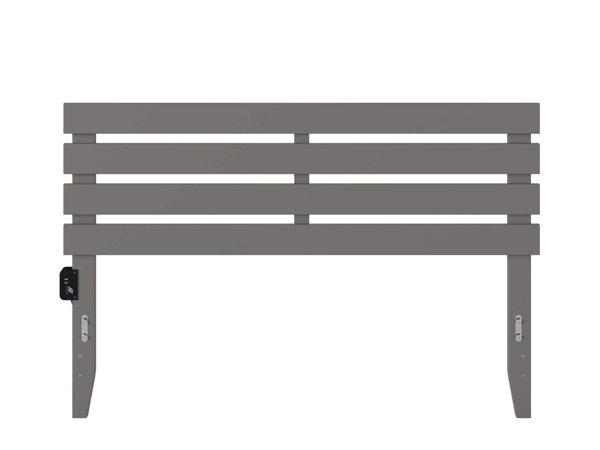 AFI, Oxford Headboard, Queen with Attachable USB Charger, Gray AFI