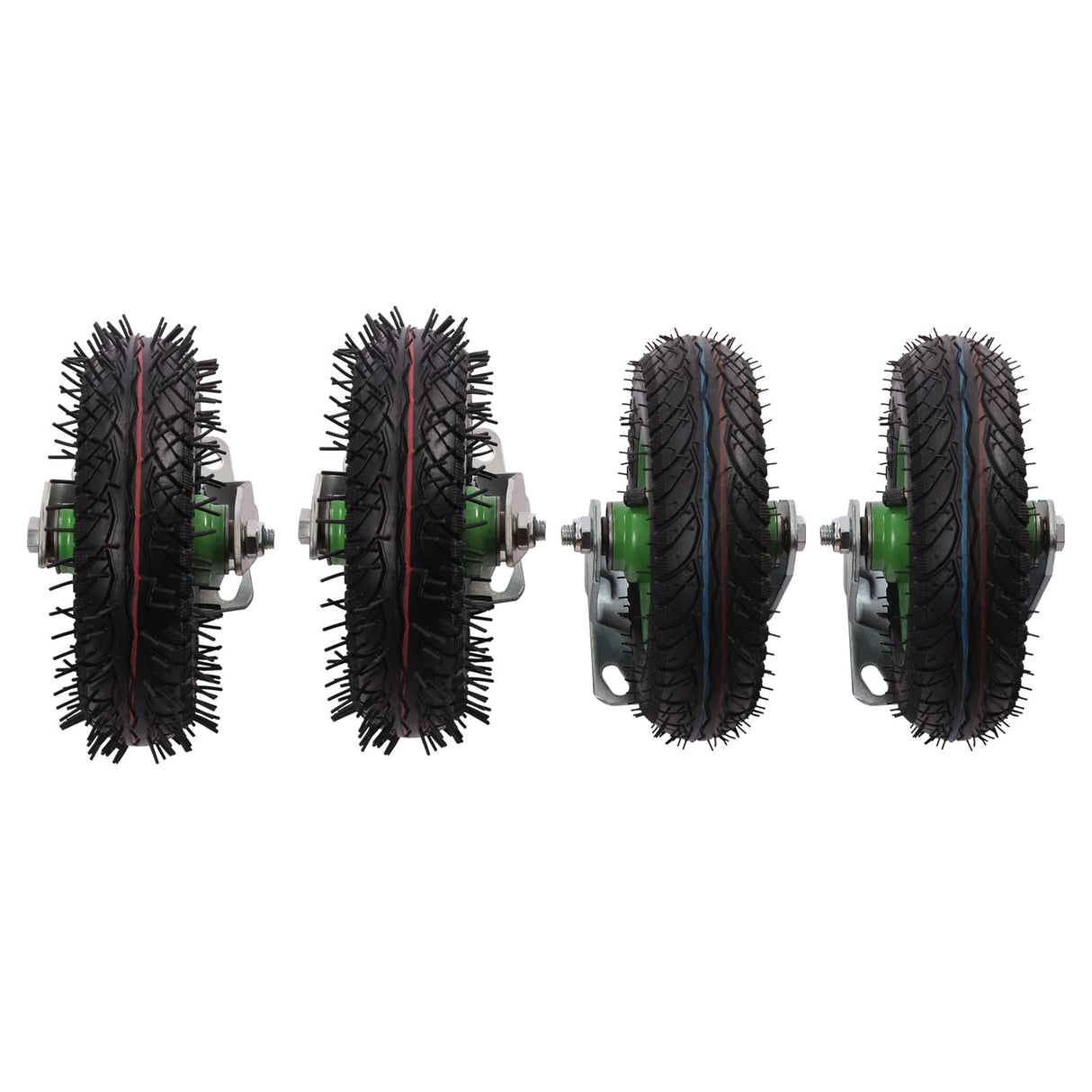 8'' Pneumatic Swivel Casters Set of 4 Heavy Duty Air Tires Rubber Wheel with Bolt on for Workbench Furniture Cabinet Woodbox - Max-Load 220.46lbs RudiUsoy