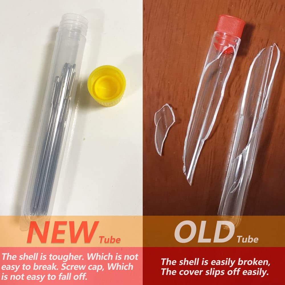 Premium Large Eye, Large Gauge Needles for Hand Sewing - Assorted Sizes, Including Embroidery - 25/50 PCs with 2 Threaders JollMono