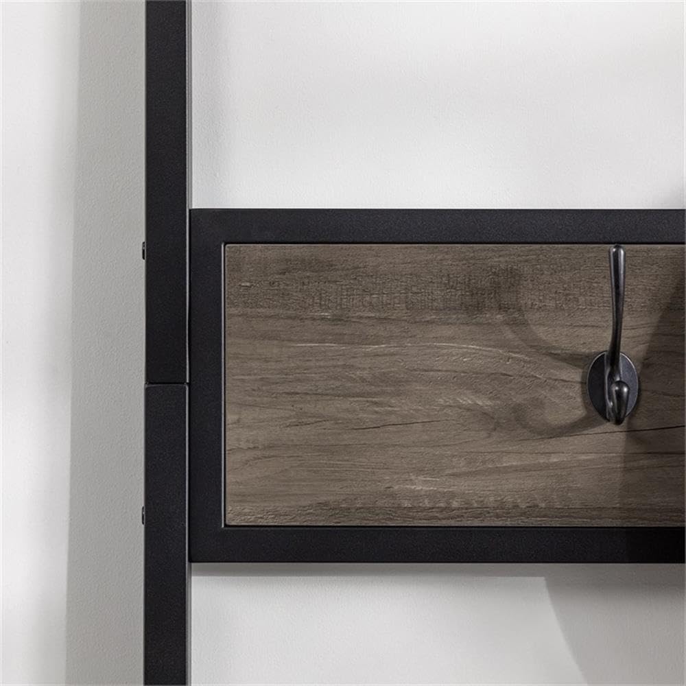 Walker Edison August Modern Farmhouse X Back Hall Tree with Bench, 72 Inch, Grey Wash Walker Edison