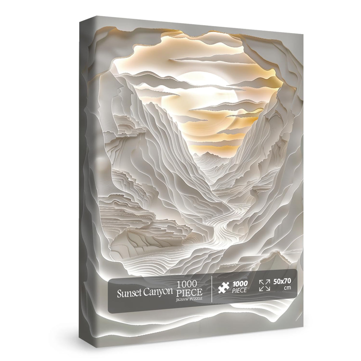 Impossible Mountain Landscape Puzzles for Adults 1000 Pieces, Difficult Challenging Sunset Nature Jigsaw Puzzles, Scenic Grand Canyon Art Puzzles BBOLDIN