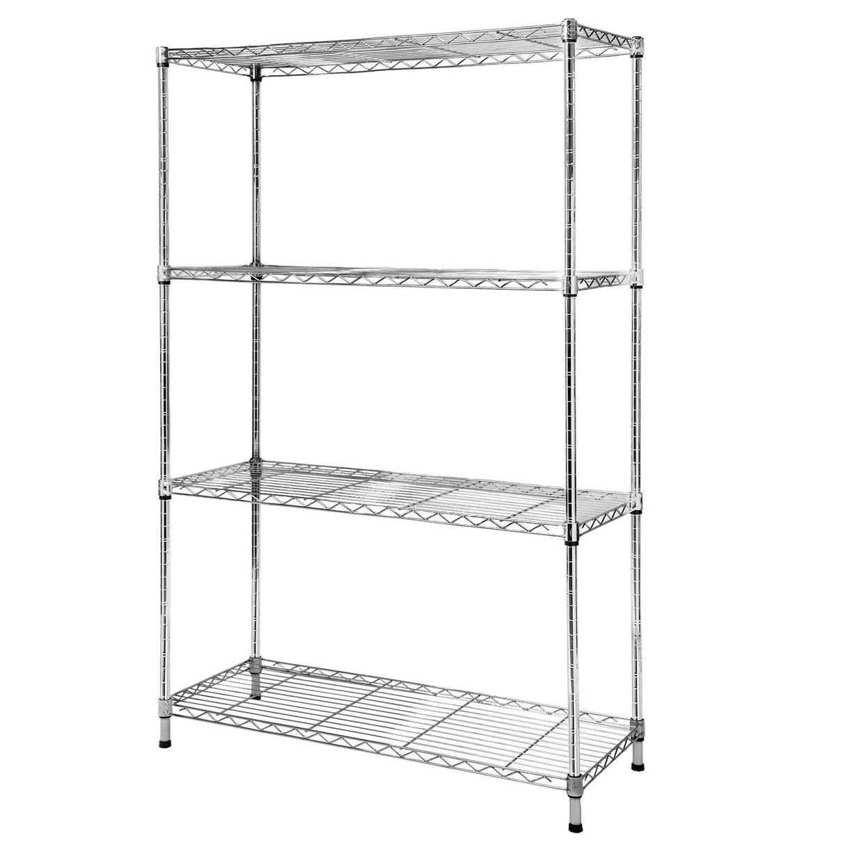 hiLISS Heavy-Duty 4 Tiers Chrome Steel Wire Shelving NSF Certified. Adjustable Storage Rack for Kitchen,Garage,and Laundry Utility Room (Chrome-4Tiers-36x14x54) hiLISS