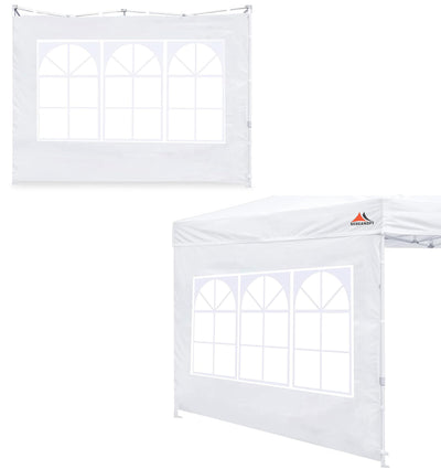 SCOCANOPY SideWall with Window for 10x10 Canopy Frame, 2 Pcs Sunwalls Only,White