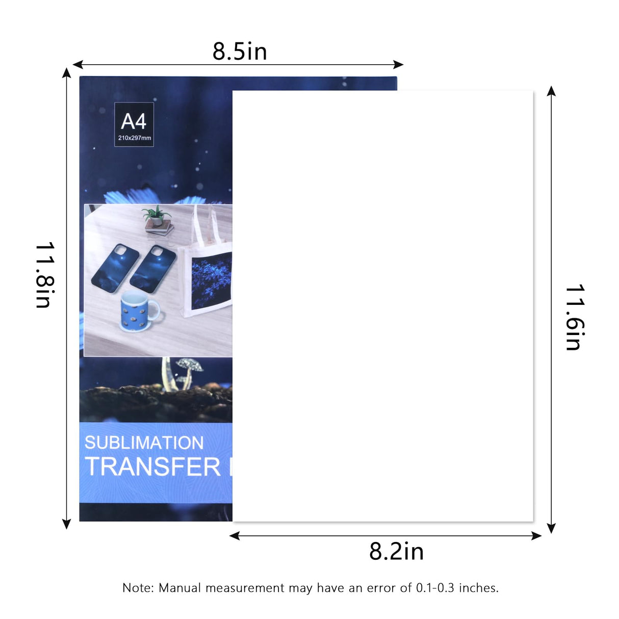 MAIKESUB Sublimation Paper 8.5x11 Inch 100 Sheets Only Compatible with Sublimation Printer and Sublimation Ink 125g MAIKESUB