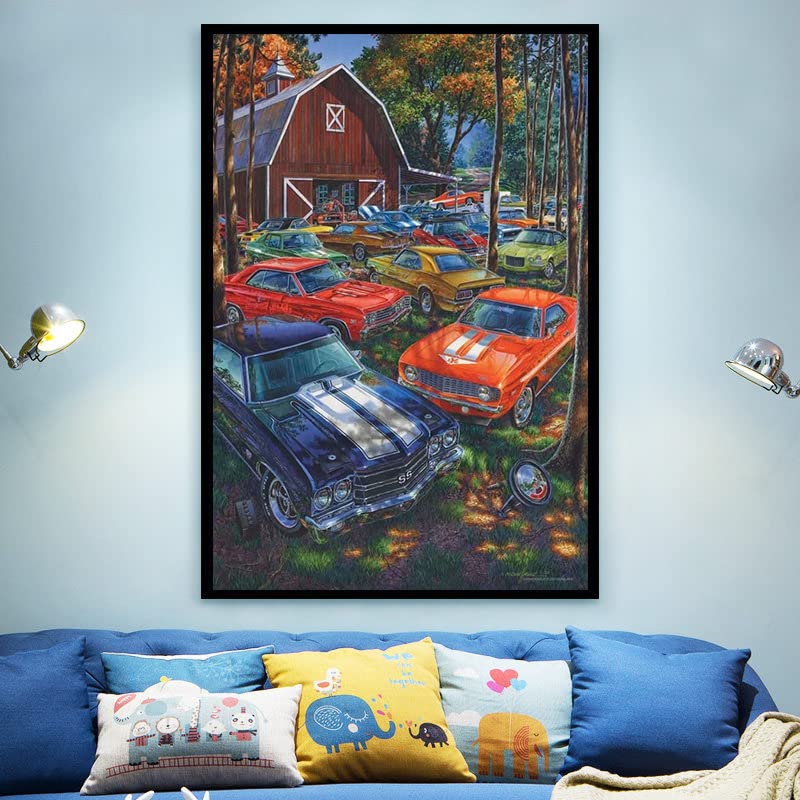 BOHADIY Diamond Painting Kits for Adults and Kids Cars Diamonds Art Paint with Diamonds Large Size Inch 5d Diamond Painting Crystal Diamond Cross DIY 5D Round Full Drill Art 16 × 12in BOHADIY