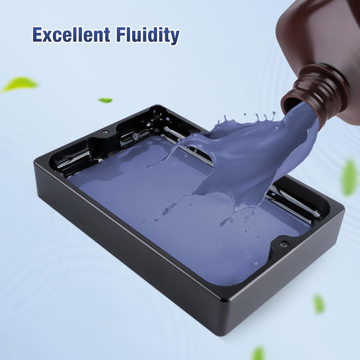 ELEGOO Water Washable 3D Printer Resin, Rapid Resin 405nm LCD UV-Curing Standard Photopolymer Resin for LCD 3D Printer Black 2KG ELEGOO